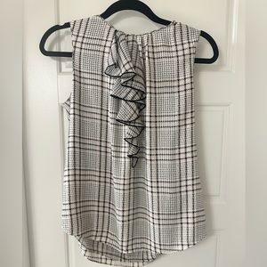 Sleeveless Blouse - black/white/pink size 4